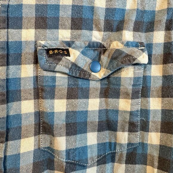 Howler Bros Heavy Flannel Shirt Plaid Stockman Metal Snaps Western Size S READ - Picture 5 of 12
